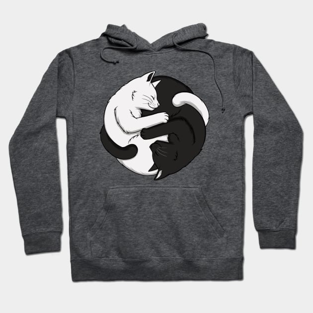 Yin Yang Cats Hoodie by MaryCapaldi